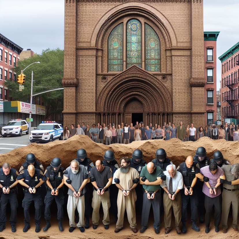 Police arrested several men following a heated dispute over a clandestine tunnel found within a Brooklyn synagogue. The origin and purpose of the tunnel remain under investigation. Details on the altercation and charges are pending as authorities delve further into the matter.